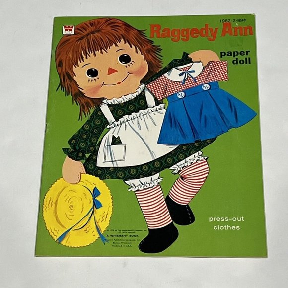Vintage 1970 Whitman Raggedy Ann Paper Doll Book Uncut - Picture 1 of 16
